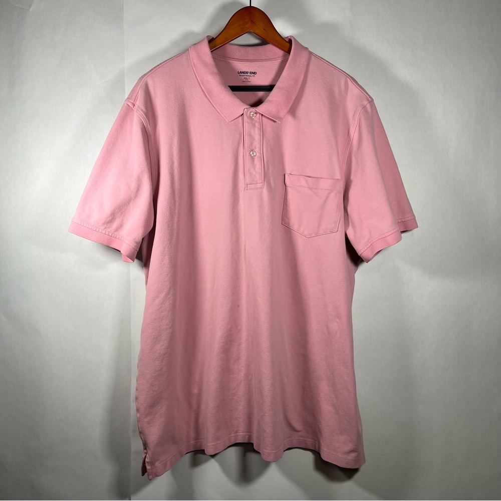 Lands’ End Traditional Fit Men’s Polo (Size: XXL/T)